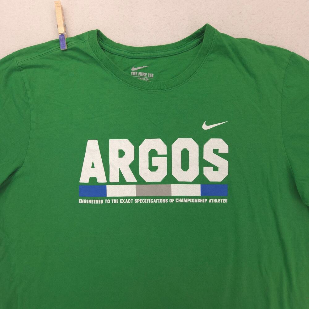 Nike Argos Casual Crew Neck Graphic Short Sleeve T Shirt Mens Size Large L Green